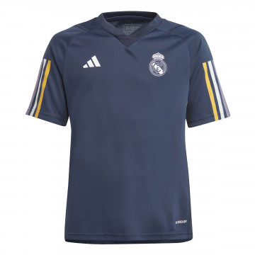 Maillot entraînement junior Real Madrid bleu jaune 2023/24