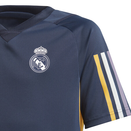 Maillot entraînement junior Real Madrid bleu jaune 2023/24