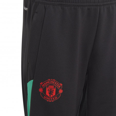Pantalon survêtement junior Manchester United noir vert 2023/24