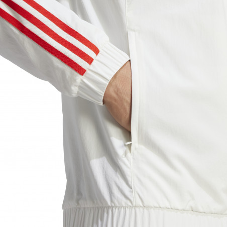 Veste survêtement Manchester United woven blanc rouge 2023/24