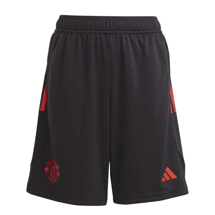 Short entraînement junior Manchester United noir rouge 2023/24
