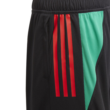 Short entraînement junior Manchester United noir rouge 2023/24