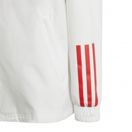 Veste imperméable junior Manchester United blanc rouge 2023/24
