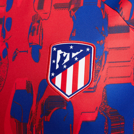 Maillot avant match Atlético Madrid rouge bleu 2023/24