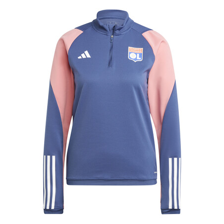 Sweat zippé OL bleu rose 2023/24