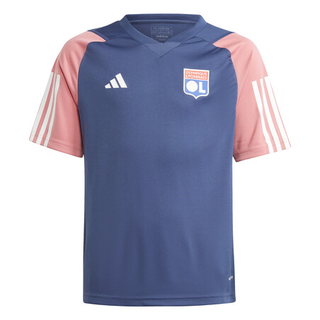 Maillot entraînement junior OL bleu rose 2023/24