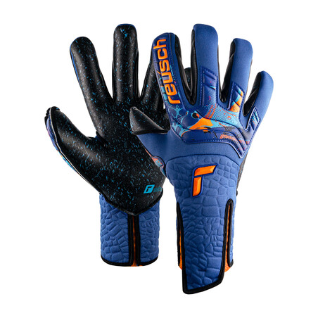 Gants gardien Reusch Attrakt Fusion Strapless AdaptiveFlex bleu orange