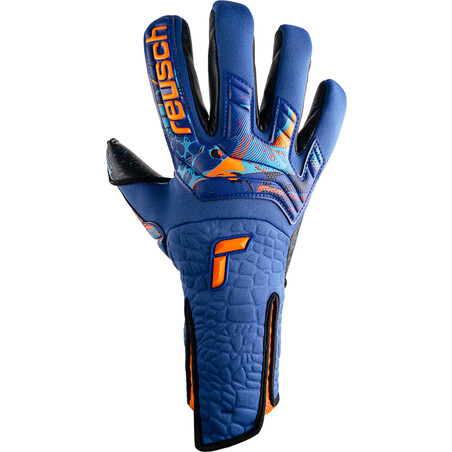 Gants gardien Reusch Attrakt Fusion Strapless AdaptiveFlex bleu orange