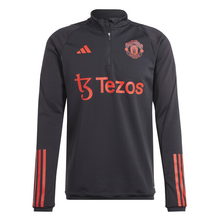 Sweat zippé Manchester United noir rouge 2023/24