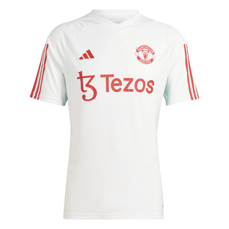 Maillot entraînement Manchester United blanc rouge 2023/24