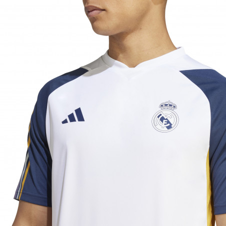 Maillot entraînement Real Madrid blanc bleu 2023/24