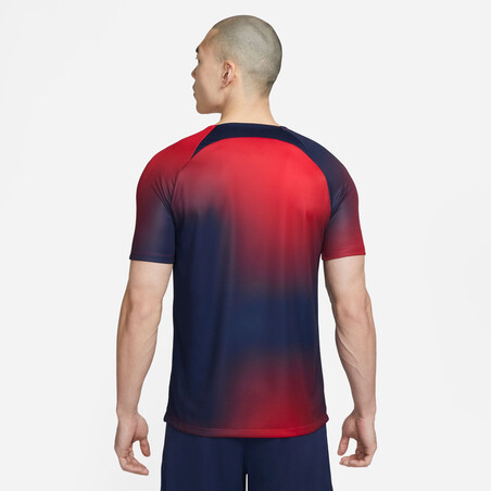 Maillot avant match PSG rouge bleu 2023/24