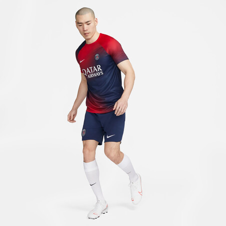 Maillot avant match PSG rouge bleu 2023/24