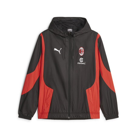 Veste survêtement avant match Milan AC woven noir rouge 2023/24