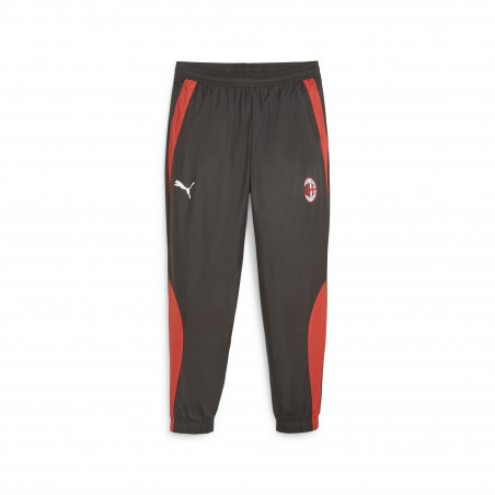 Pantalon survêtement avant match Milan AC woven noir rouge 2023/24