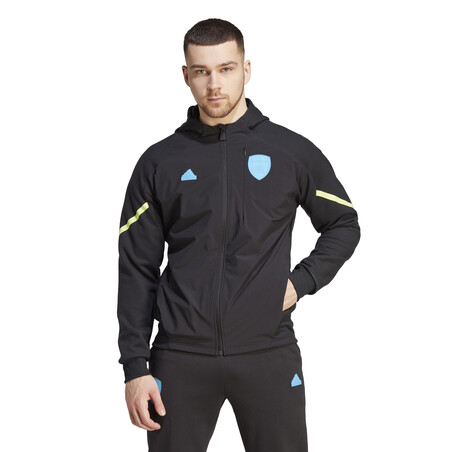 Veste survêtement à capuche Arsenal noir bleu 2023/24