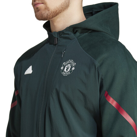 Veste survêtement Manchester United Lifestyle vert rouge 2023/24