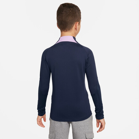 Sweat zippé junior Tottenham Strike bleu violet 2023/24