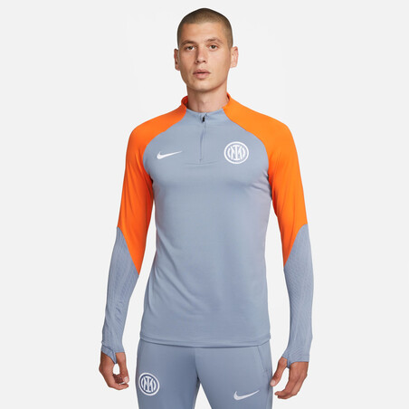 Sweat zippé Inter Milan Strike gris orange 2023/24