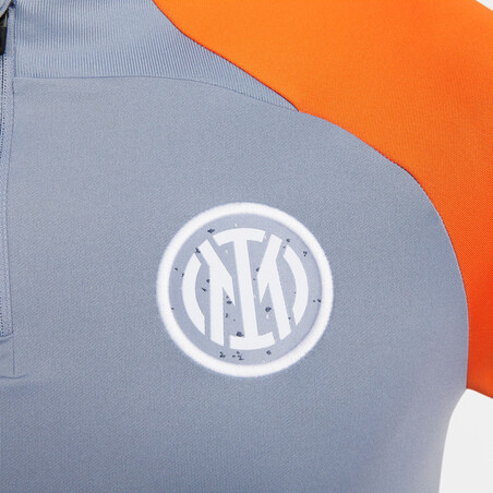 Sweat zippé Inter Milan Strike gris orange 2023/24