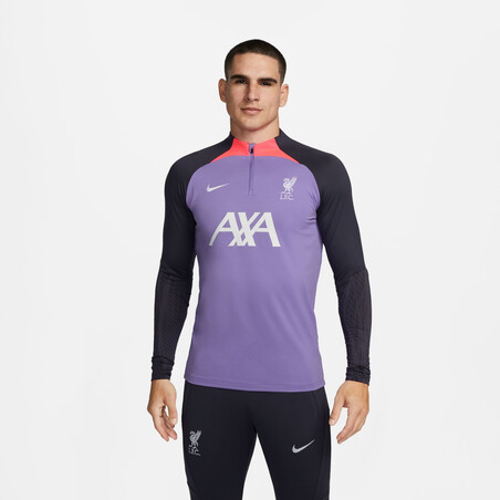 Sweat zippé Liverpool Strike violet noir 2023/24