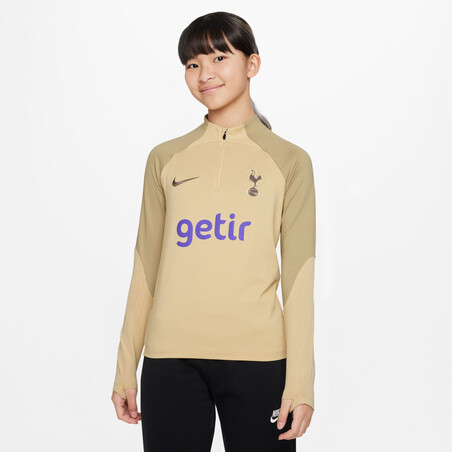 Sweat zippé junior Tottenham Strike beige 2023/24