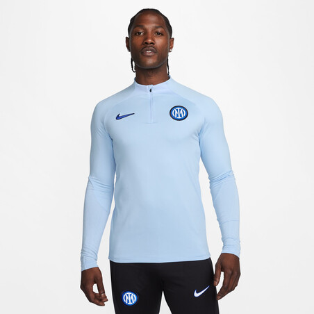 Sweat zippé Inter Milan Strike bleu ciel 2023/24