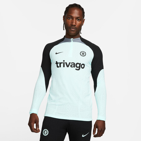 Sweat zippé Chelsea Strike Elite vert noir 2023/24