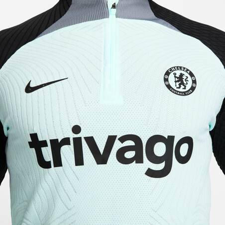 Sweat zippé Chelsea Strike Elite vert noir 2023/24