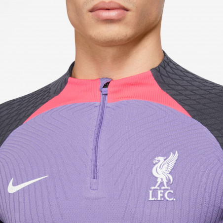 Sweat zippé Liverpool Strike Elite violet noir 2023/24