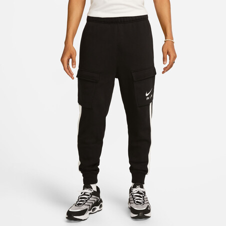 Pantalon survêtement Nike Air Cargo Fleece noir blanc