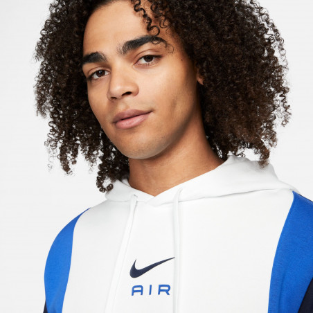 Sweat à capuche Nike Air blanc bleu