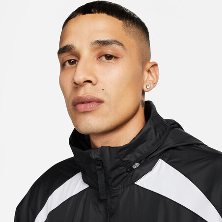 Veste imperméable Nike F.C. noir blanc