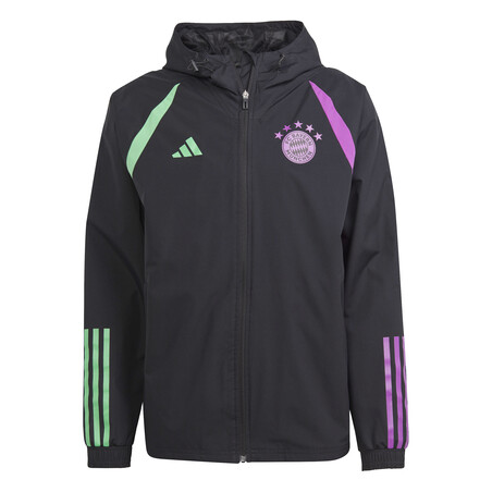 Veste imperméable Bayern Munich noir violet 2023/24