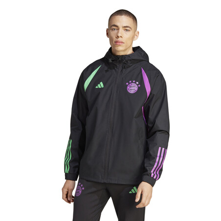 Veste imperméable Bayern Munich noir violet 2023/24