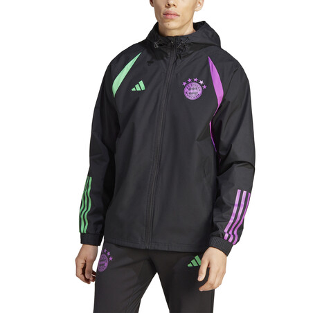 Veste imperméable Bayern Munich noir violet 2023/24