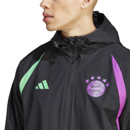 Veste imperméable Bayern Munich noir violet 2023/24