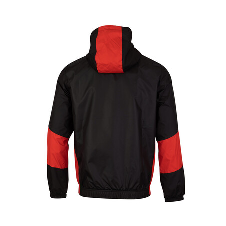 Veste survêtement avant match Stade Rennais Woven noir rouge 2023/24