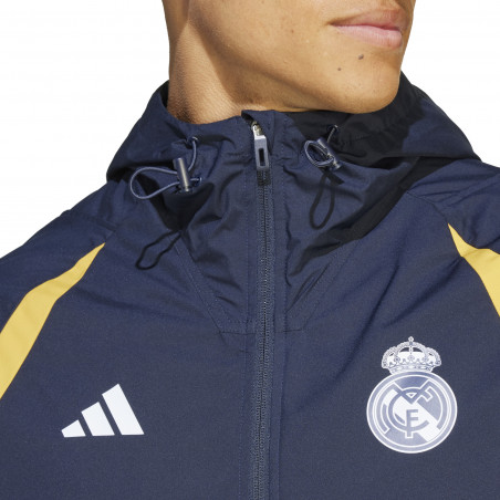 Veste imperméable Real Madrid bleu jaune 2023/24