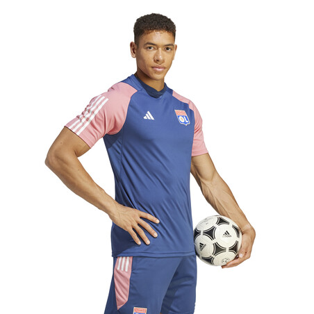 Maillot entraînement OL bleu rose 2023/24