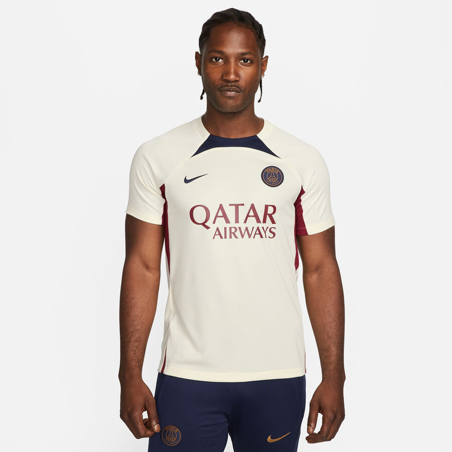 Maillot entraînement PSG Strike blanc rouge 2023/24