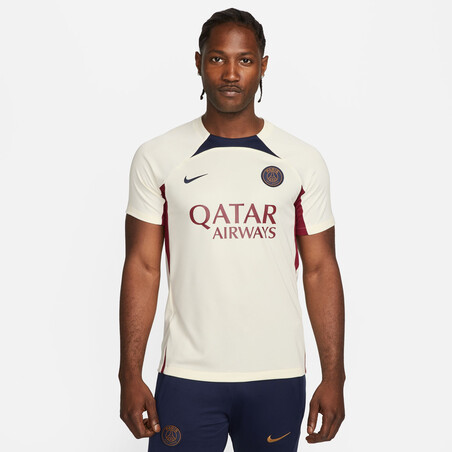 Maillot entraînement PSG Strike blanc rouge 2023/24