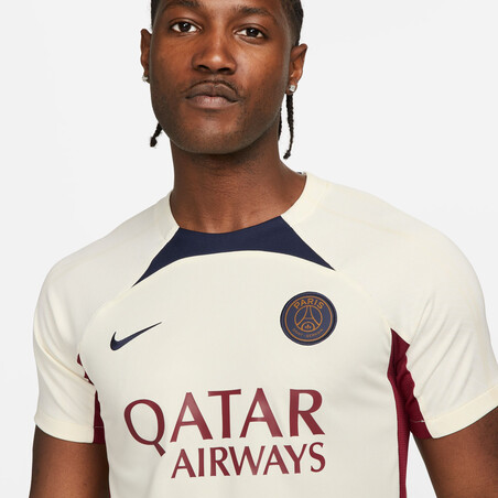 Maillot entraînement PSG Strike blanc rouge 2023/24