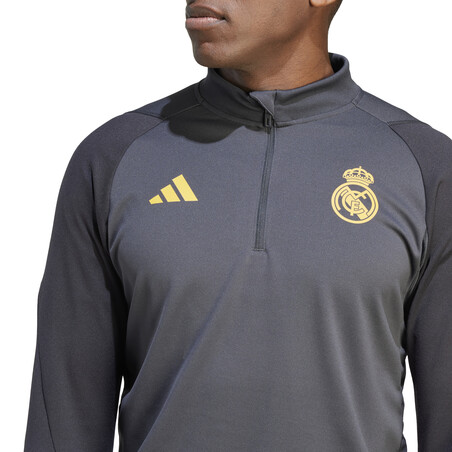 Sweat zippé Real Madrid gris jaune 2023/24