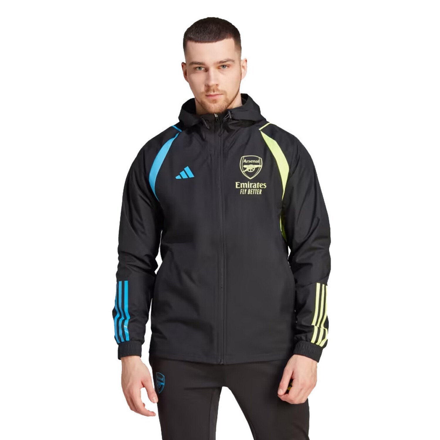 Veste impermeable Arsenal noir bleu 2023 24 sur Foot