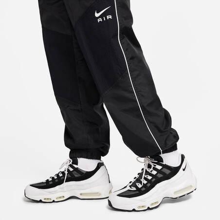 Pantalon survêtement Nike Air woven noir blanc