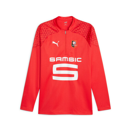 Sweat zippé Stade Rennais rouge 2023/24