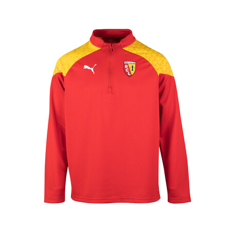 Sweat zippé junior RC Lens rouge jaune 2023/24