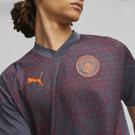 Maillot entraînement Manchester City gris orange 2023/24