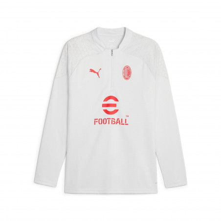 Sweat zippé Milan AC blanc rouge 2023/24